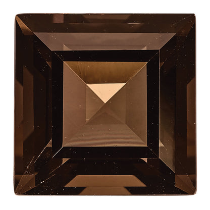 Gemstone Smoky Quartz Aa Quality 10mm Square Step-Cut