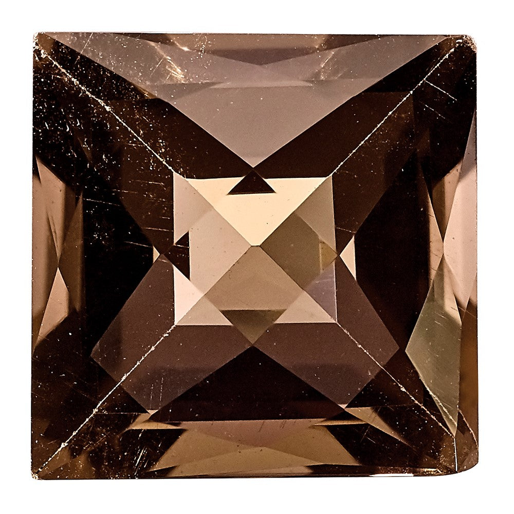 Gemstone Smoky Quartz Aa Quality 8mm Square Checkerboard