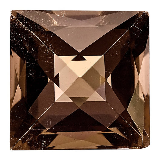 Gemstone Smoky Quartz Aa Quality 7mm Square Checkerboard