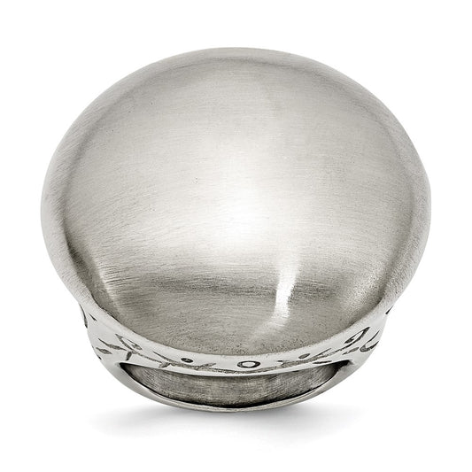 Stainless Steel Matte Textured Sides Ring