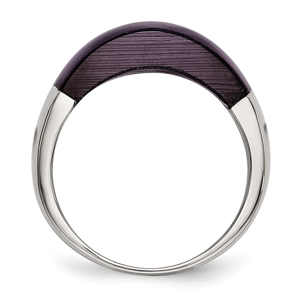 Stainless Steel 8mm Black Cat'S Eye Ring