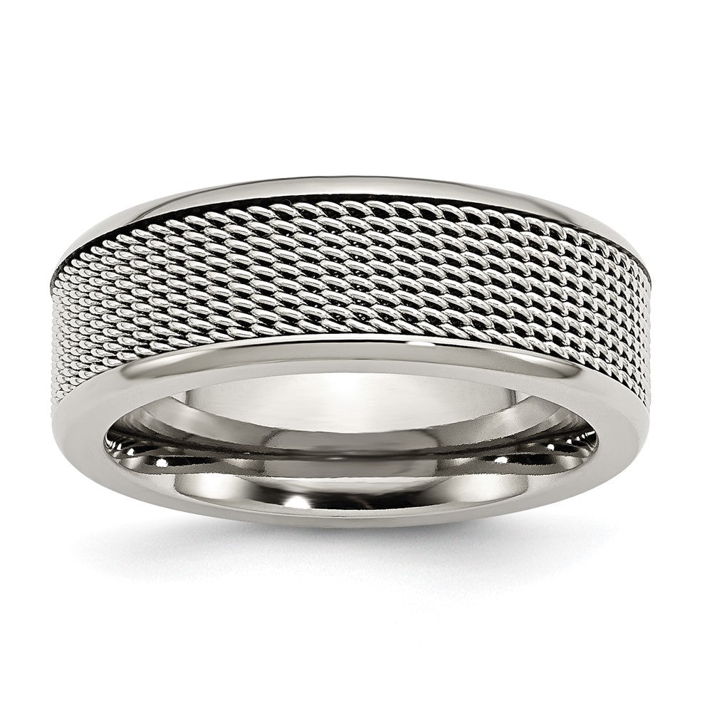 Stainless Steel Base With Mesh Center 8mm Band