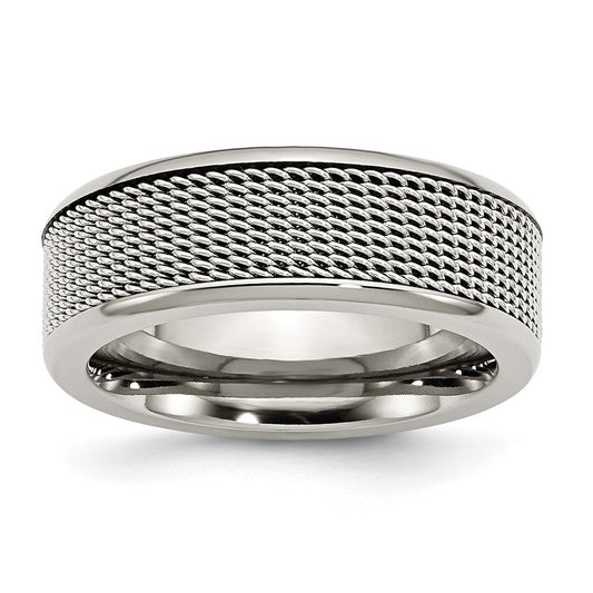 Stainless Steel Base With Mesh Center 8mm Band