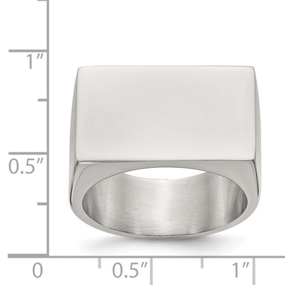 Stainless Steel Polished Id Ring