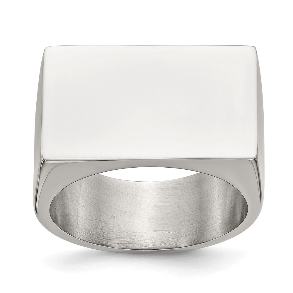 Stainless Steel Polished Id Ring