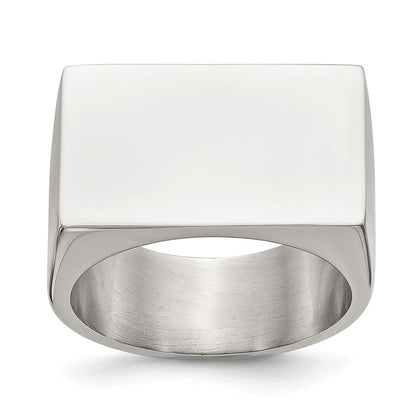 Stainless Steel Polished Id Ring
