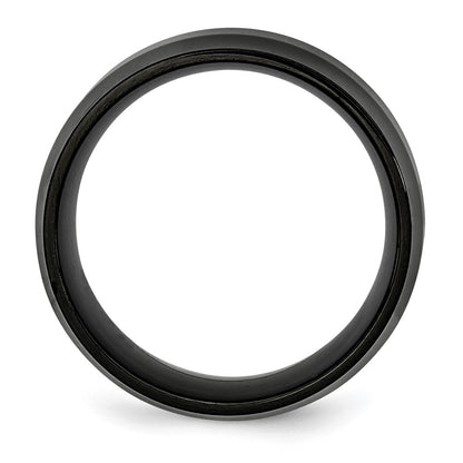 Stainless Steel Polished Black Ip Plated 12mm Band