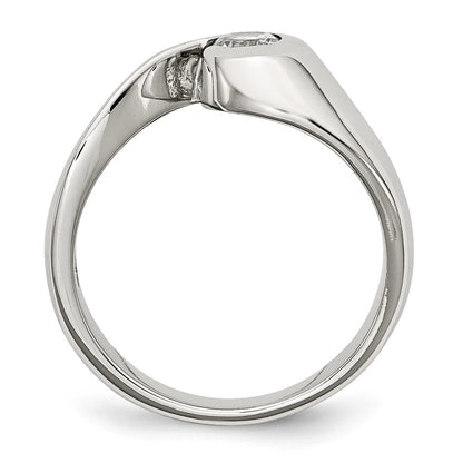 Stainless Steel Polished Cz Ring