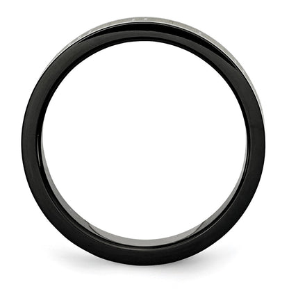 Stainless Steel Brushed Black Ip Plated Roman Numerals Band