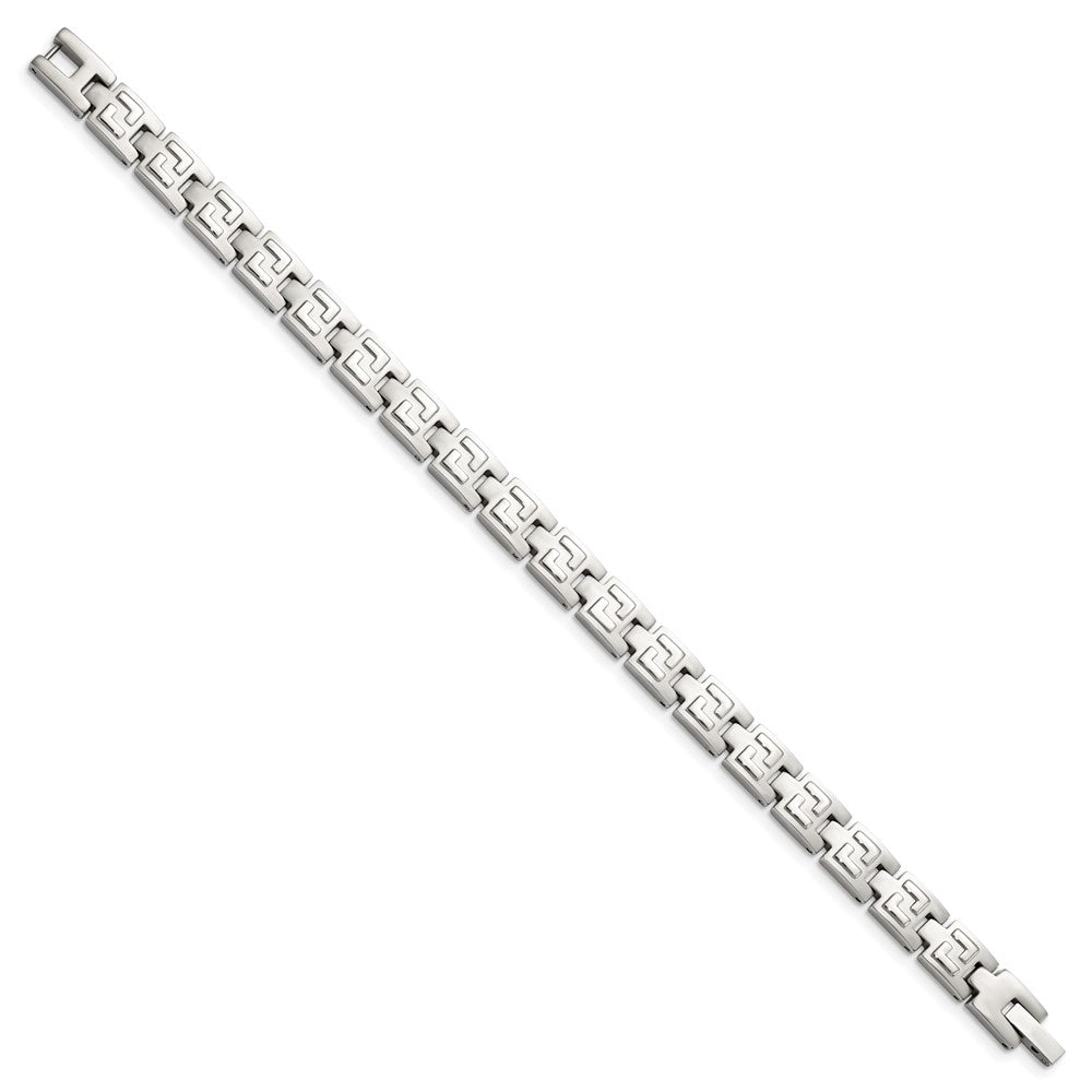 Stainless Steel Chisel Brushed And Polished 8.5 Inch Link Bracelet