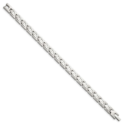 Stainless Steel Chisel Brushed And Polished 8.5 Inch Link Bracelet