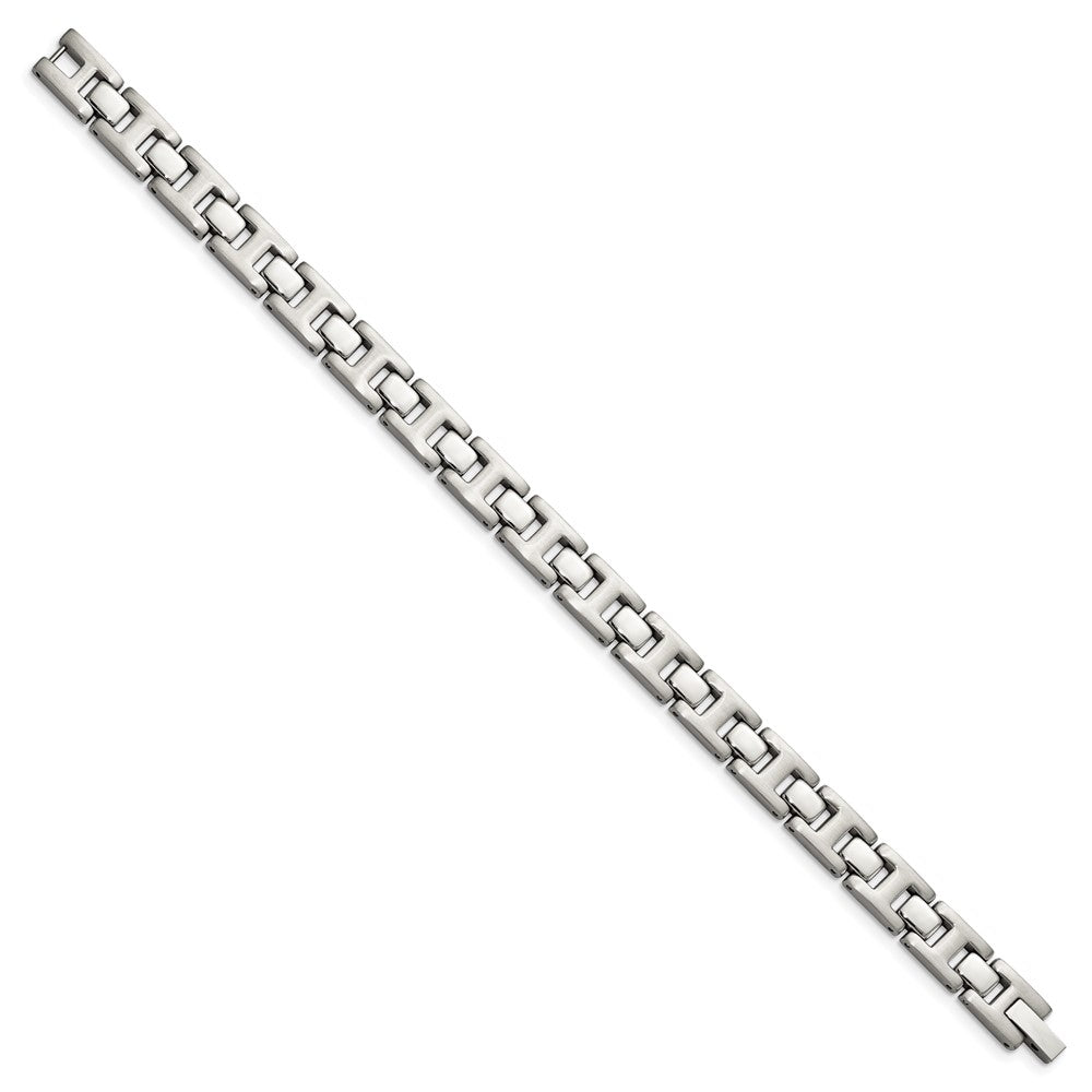 Stainless Steel Chisel Brushed And Polished 8.5 Inch Link Bracelet