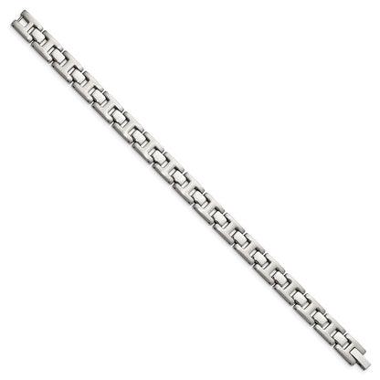 Stainless Steel Chisel Brushed And Polished 8.5 Inch Link Bracelet
