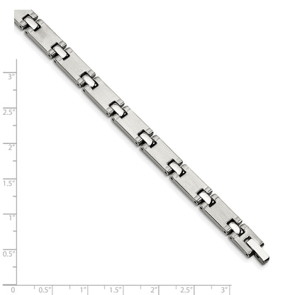 8.5 Inch Chisel Stainless Steel Brushed And Polished 8.25 Link Bracelet