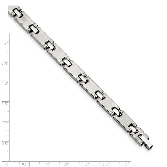 8.5 Inch Chisel Stainless Steel Brushed And Polished 8.25 Link Bracelet