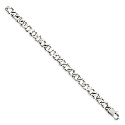 Stainless Steel Chisel Polished 8.5 Inch Fancy Link Bracelet
