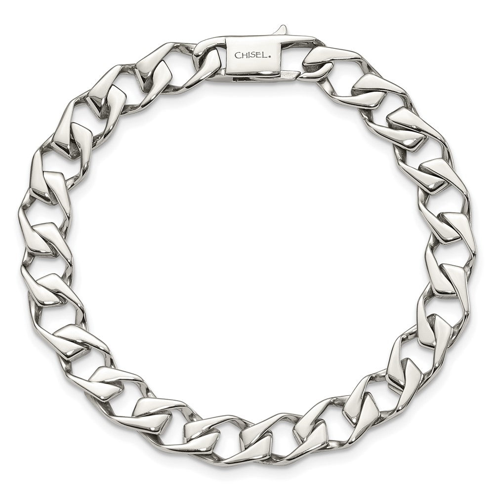 Stainless Steel Chisel Polished 8.5 Inch Fancy Link Bracelet