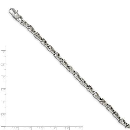 Stainless Steel Chisel Polished 7.5 Inch Fancy Link Bracelet