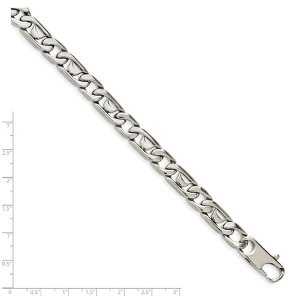 Stainless Steel Chisel Polished 8.5 Inch Fancy Link Bracelet