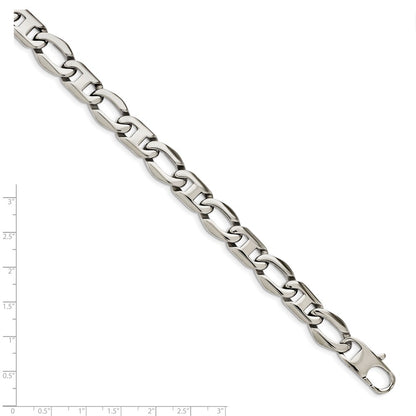 Stainless Steel Chisel Polished 8.5 Inch Open Link Bracelet