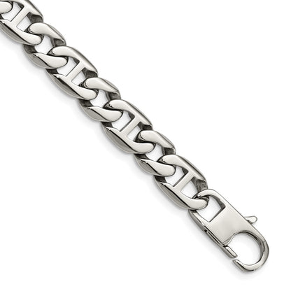 Stainless Steel Chisel Polished 8.25 Inch Link Bracelet