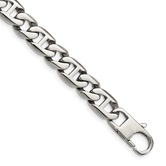 Stainless Steel Chisel Polished 8.25 Inch Link Bracelet