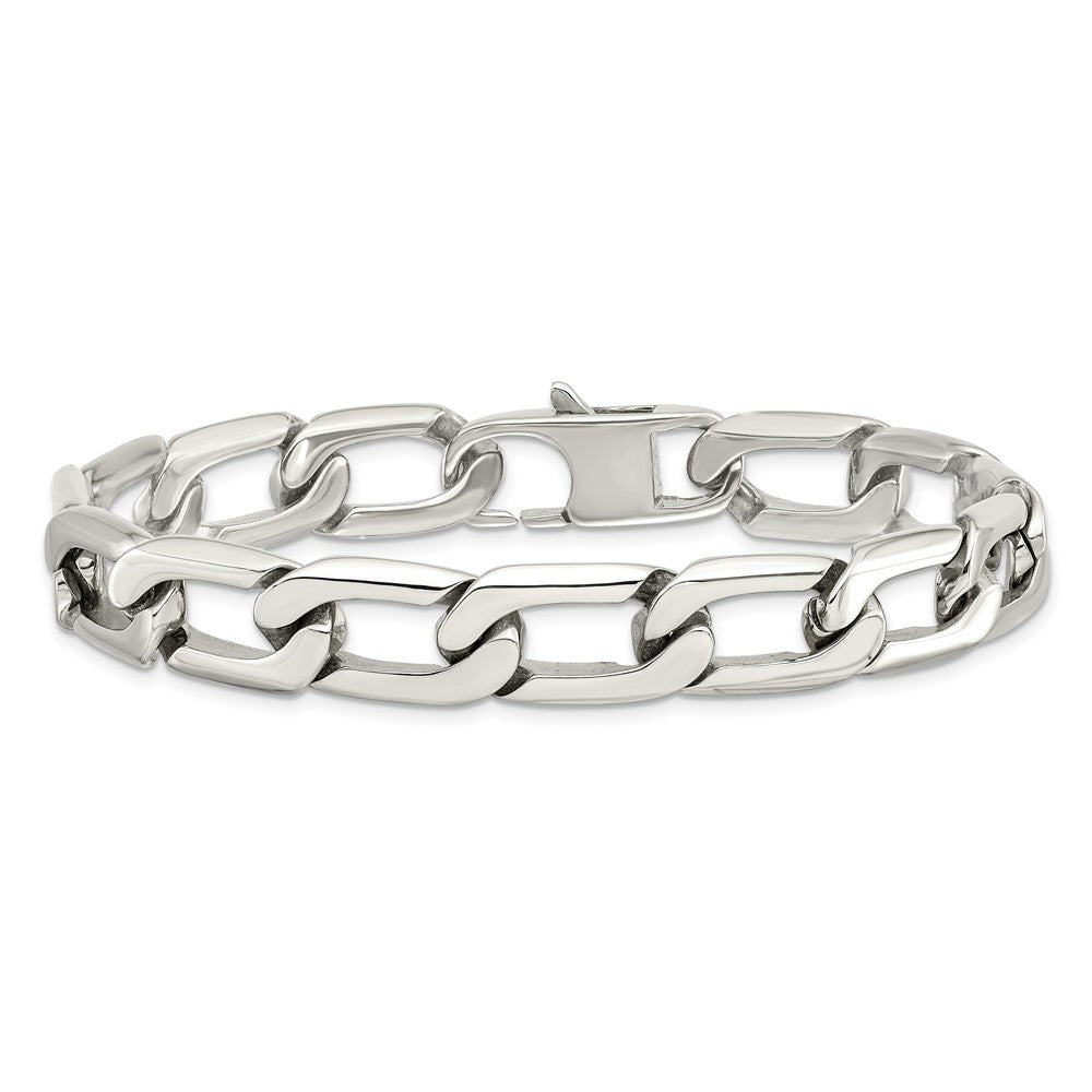 Stainless Steel Chisel Polished 8.5 Inch Open Link Bracelet