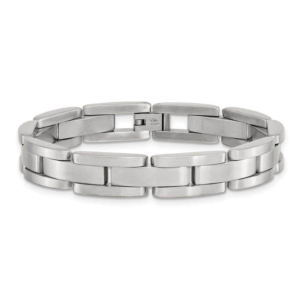 Stainless Steel Chisel Brushed 8 Inch Link Bracelet