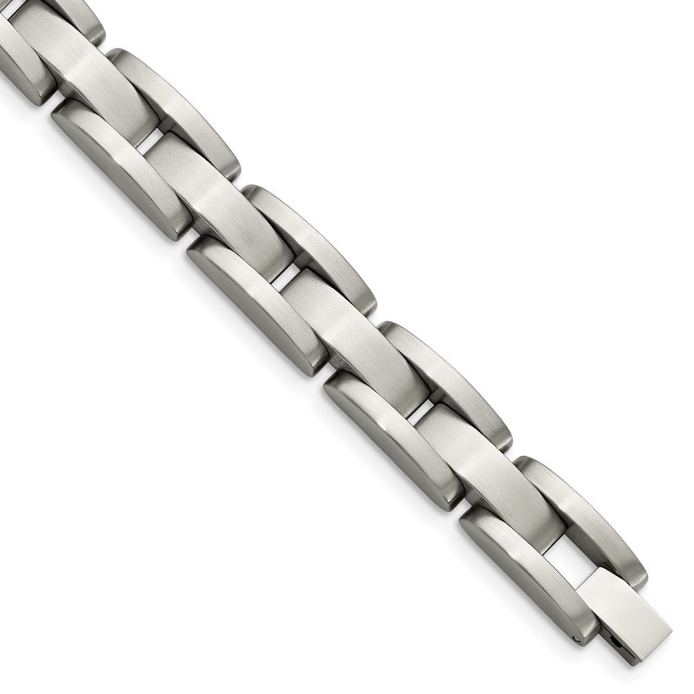 Stainless Steel Chisel Brushed 8 Inch Link Bracelet