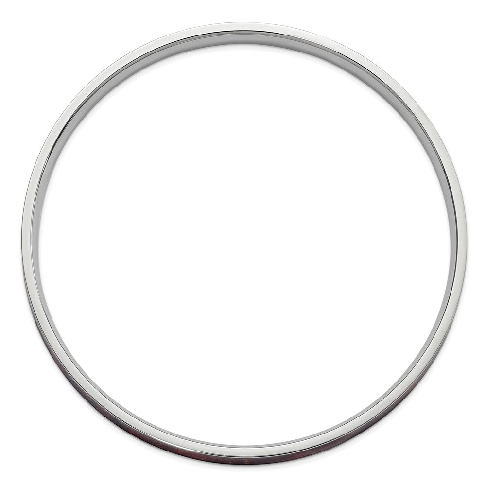 Stainless Steel Polished Red And Black Enameled Bangle