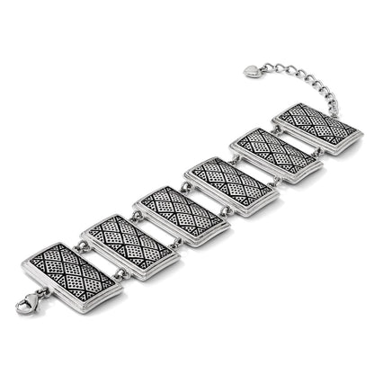 7.25 Inch Stainless Steel With 2In Extension Antiqued Bracelet
