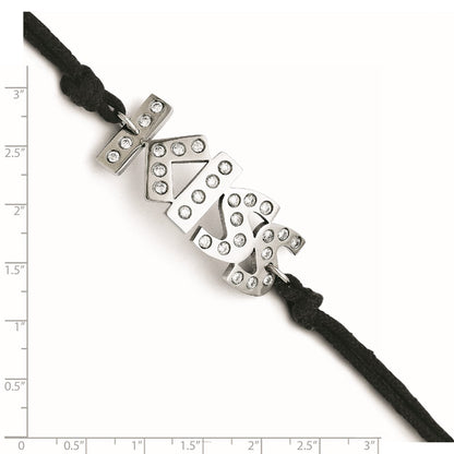 7.75 Inch Stainless Steel Cz Kiss With 1.75Ext Bracelet