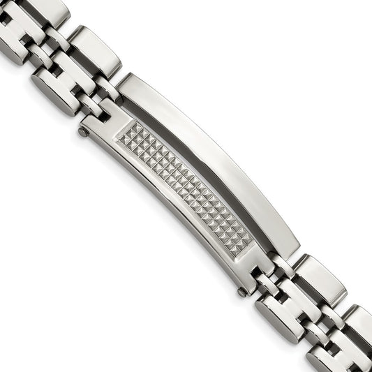 8.5 Inch Stainless Steel Brushed And Polished 8.5In Bracelet