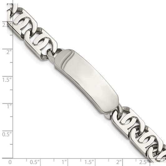 9 Inch Chisel Stainless Steel Polished 8.75 Id Bracelet