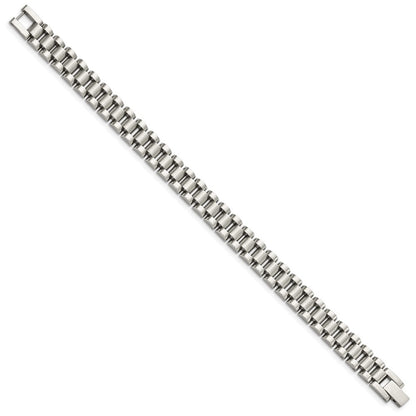 Stainless Steel Chisel Brushed And Polished 8.5 Inch Link Bracelet