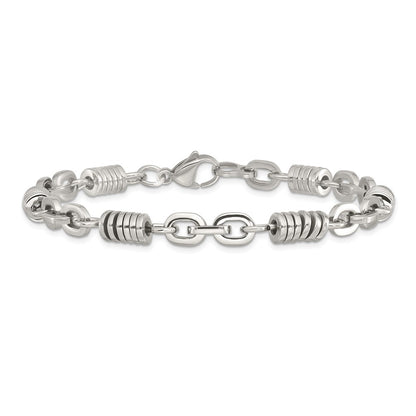 Stainless Steel Chisel Polished 9 Inch Bracelet
