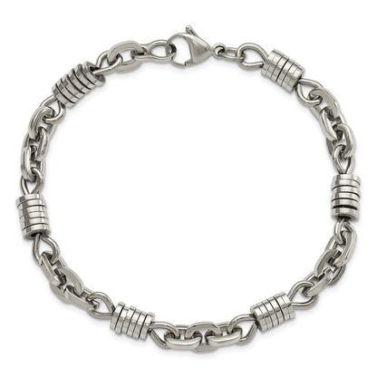 Stainless Steel Chisel Polished 9 Inch Bracelet