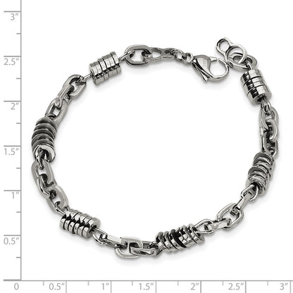 Stainless Steel Chisel Polished 9 Inch Bracelet