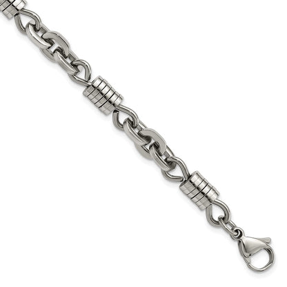 Stainless Steel Chisel Polished 9 Inch Bracelet