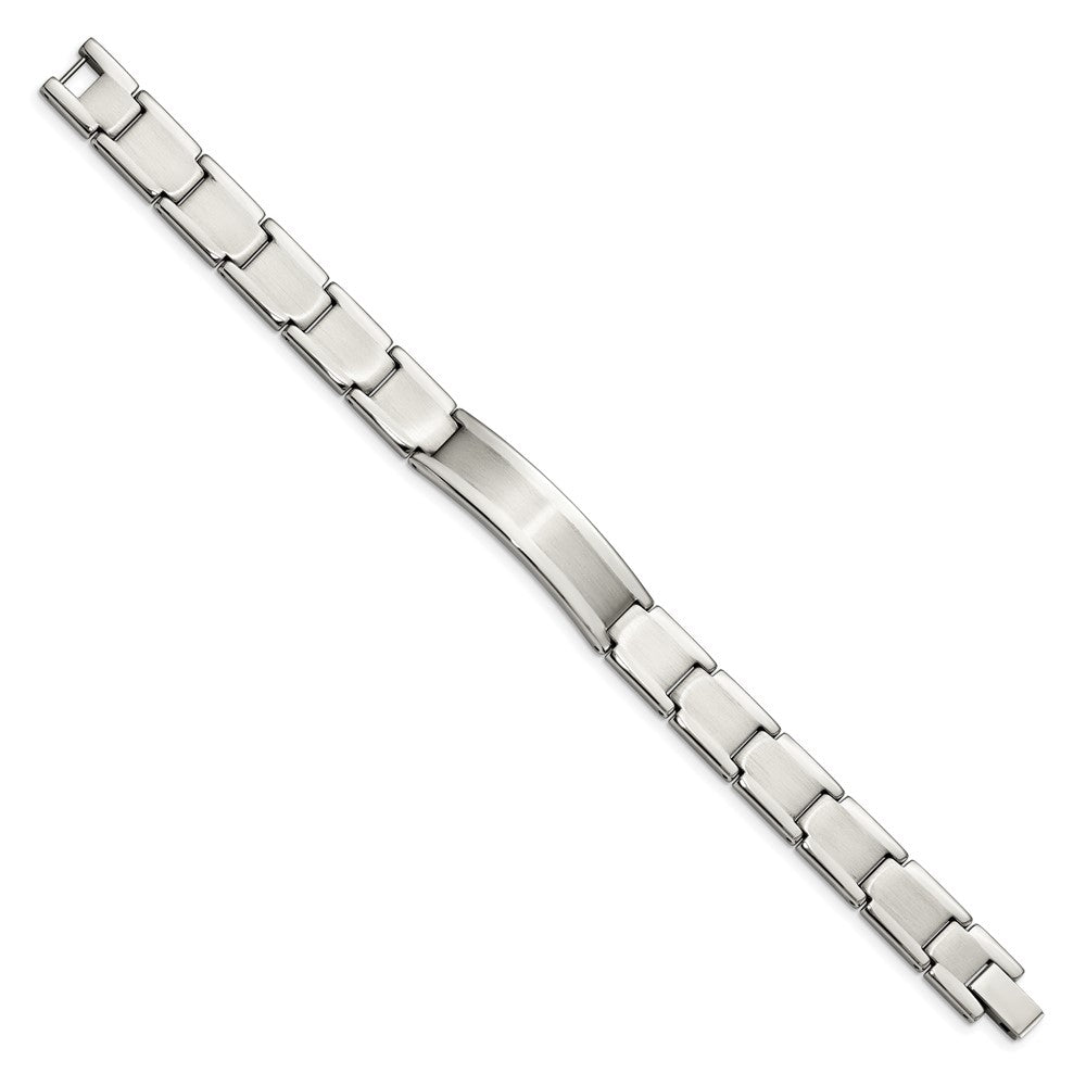8.5 Inch Chisel Stainless Steel Brushed And Polished 8.25 Id Bracelet