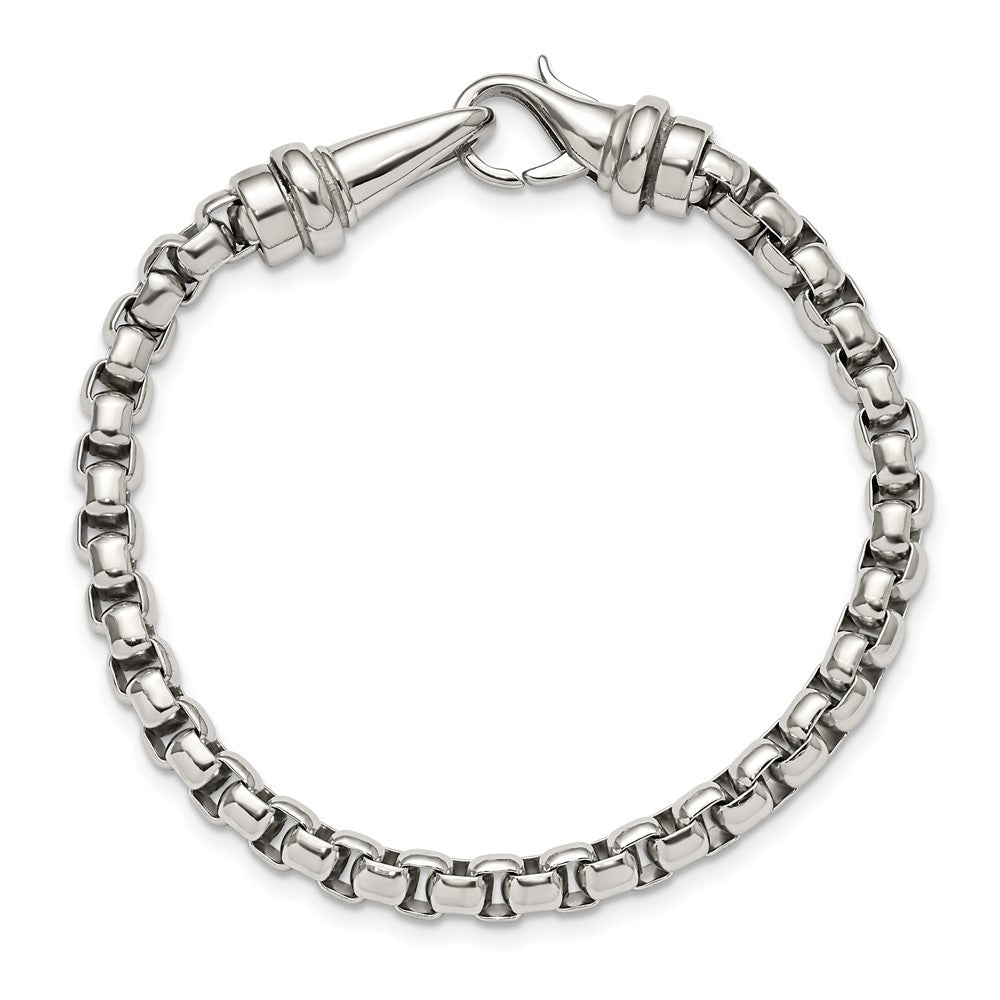 Stainless Steel Chisel Polished 8.5 Inch Bracelet