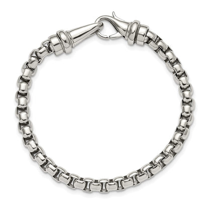 Stainless Steel Chisel Polished 8.5 Inch Bracelet
