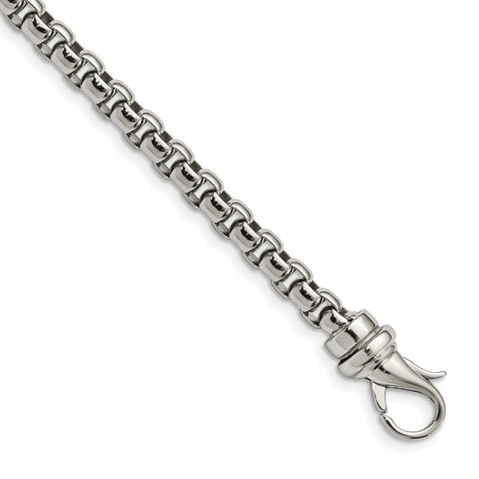Stainless Steel Chisel Polished 8.5 Inch Bracelet