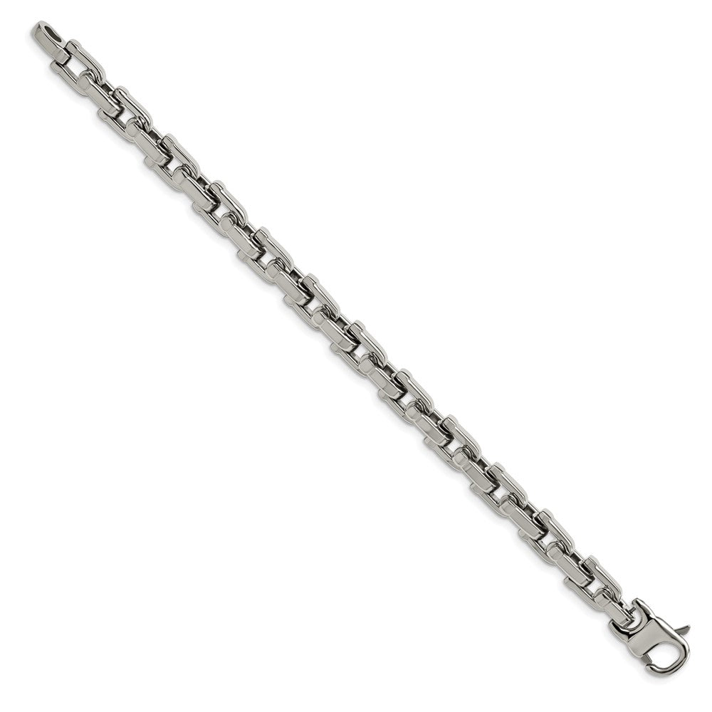 Stainless Steel Chisel Polished 8.5 Inch Bracelet