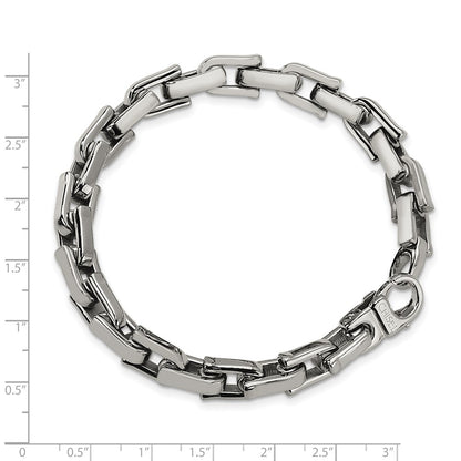 Stainless Steel Chisel Polished 8.5 Inch Bracelet