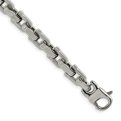 Stainless Steel Chisel Polished 8.5 Inch Bracelet