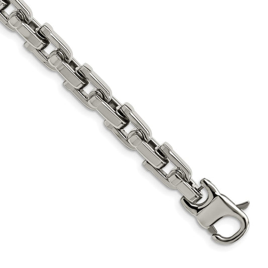 Stainless Steel Chisel Polished 8.5 Inch Bracelet