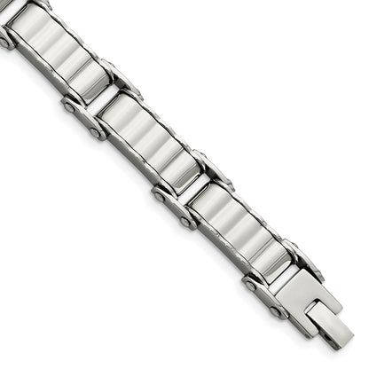 8 Inch Stainless Steel Polished And Textured 8In Bracelet