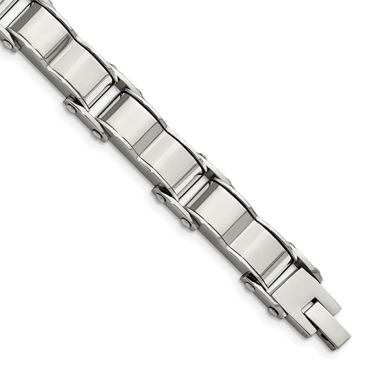 8 Inch Stainless Steel Brushed And Polished 8In Bracelet