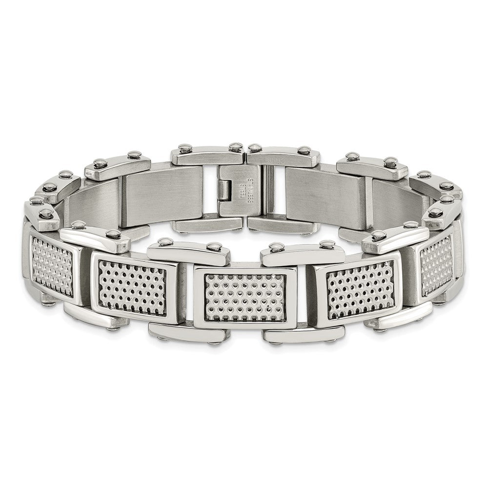 8.5 Inch Stainless Steel Brushed And Polished 8.5In Bracelet